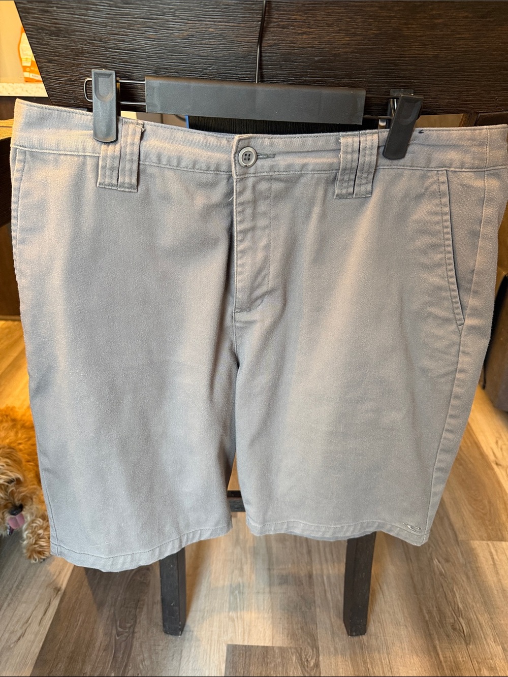 O'Neill Men's Gray Flat Front Casual Shorts